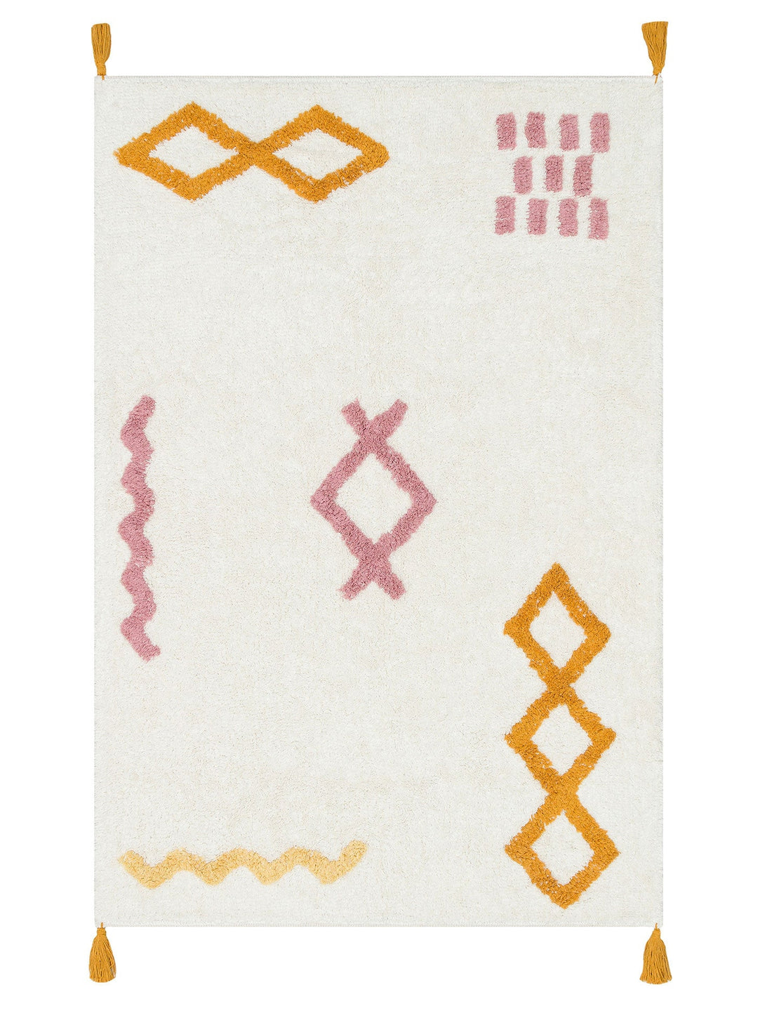 Cotton Baby %100 Naturel Pamuk Yıkanabilir Kaymaz Tabanlı Bebek Halısı 04 MULTY XW - Carpetdocia