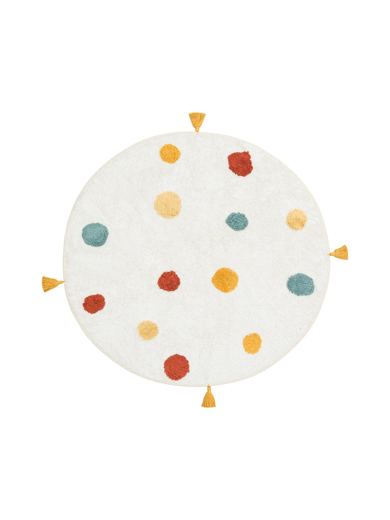 Cotton Baby %100 Naturel Pamuk Yıkanabilir Kaymaz Tabanlı Bebek Halısı 06 MULTY XW Q