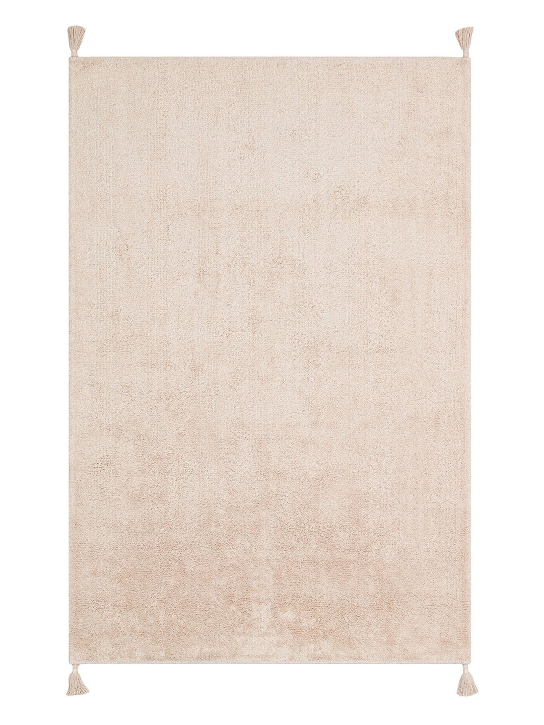 Cotton Baby %100 Naturel Pamuk Yıkanabilir Kaymaz Tabanlı Bebek Halısı PLAIN BEIGE - Carpetdocia