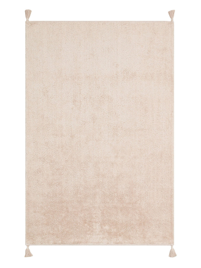 Cotton Baby %100 Naturel Pamuk Yıkanabilir Kaymaz Tabanlı Bebek Halısı PLAIN BEIGE