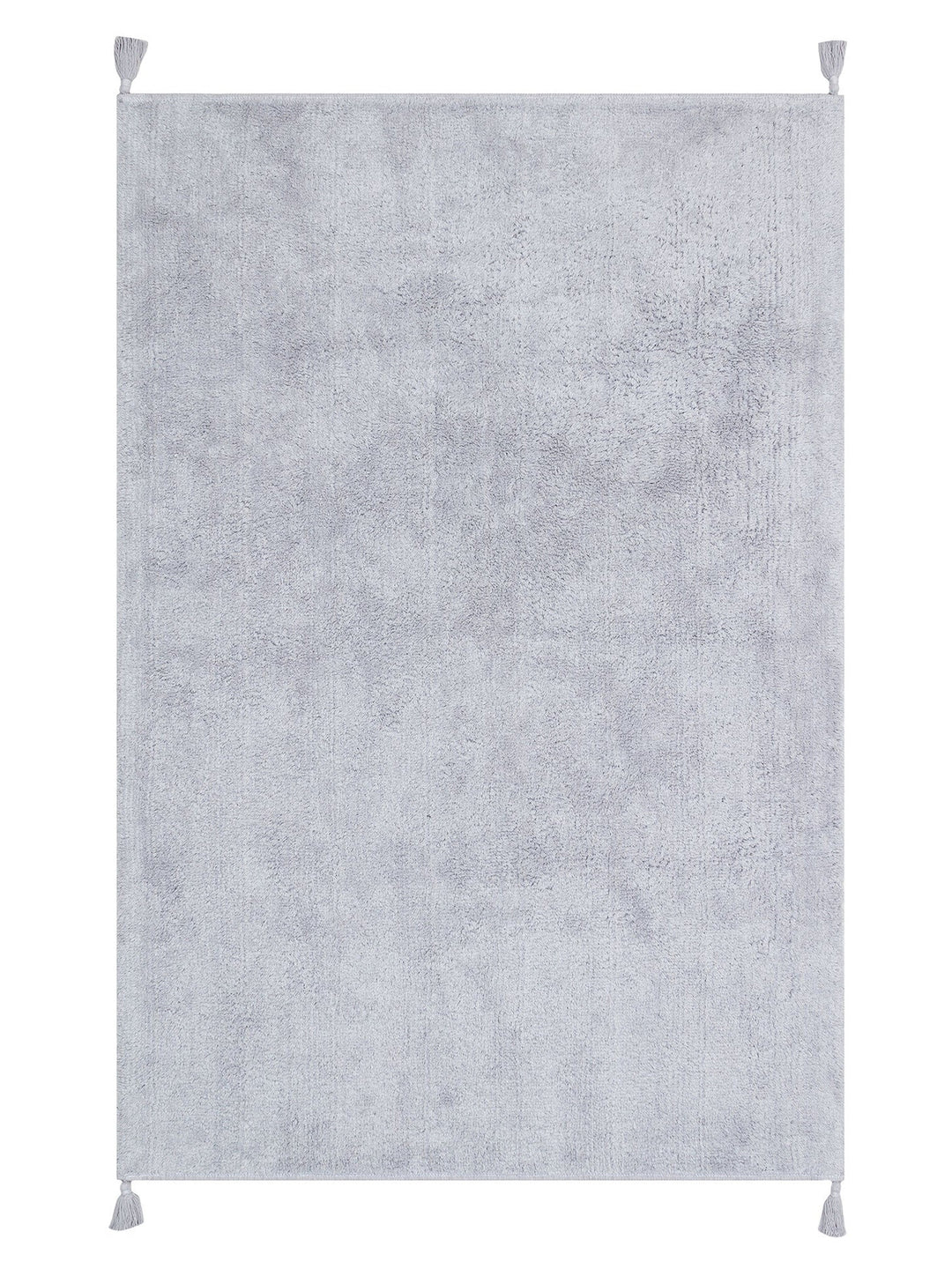 Cotton Baby %100 Naturel Pamuk Yıkanabilir Kaymaz Tabanlı Bebek Halısı PLAIN GREY - Carpetdocia