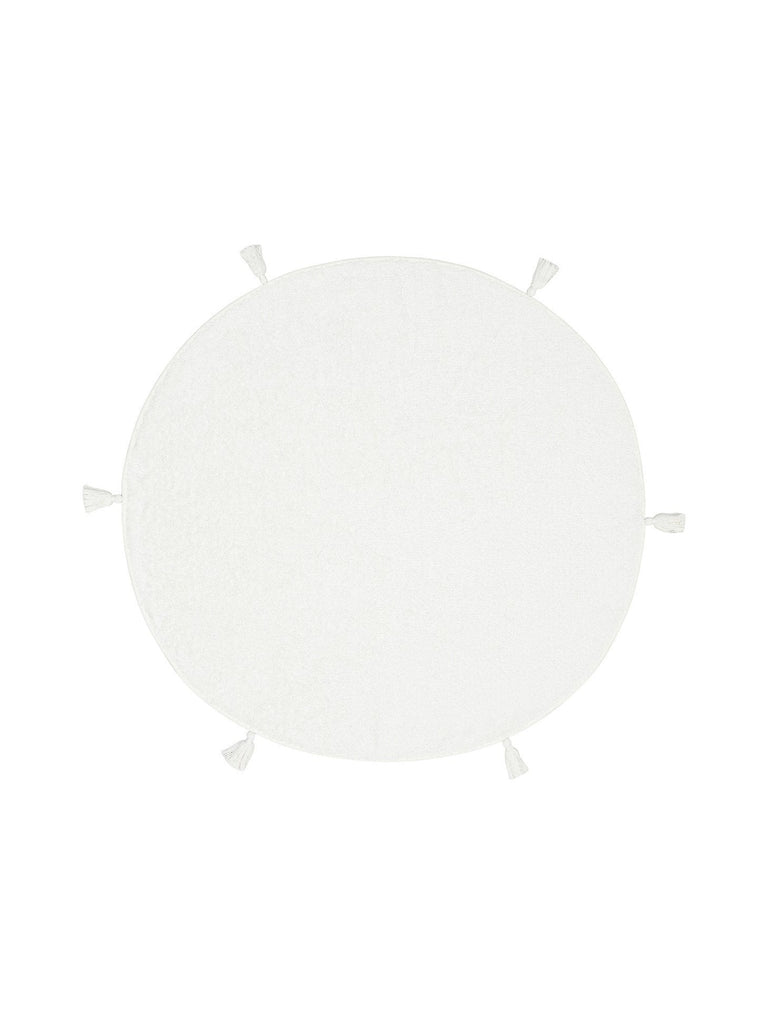 Cotton Baby %100 Naturel Pamuk Yıkanabilir Kaymaz Tabanlı Bebek Halısı PLAIN WHITE Q