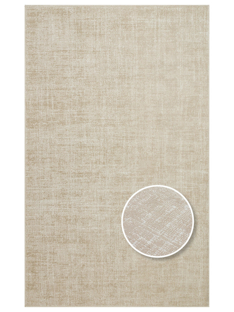 Dakar Sade Desenli Oturma Odası Salon Koridor Antre Mutfak Modern Halı PLAIN BEIGE