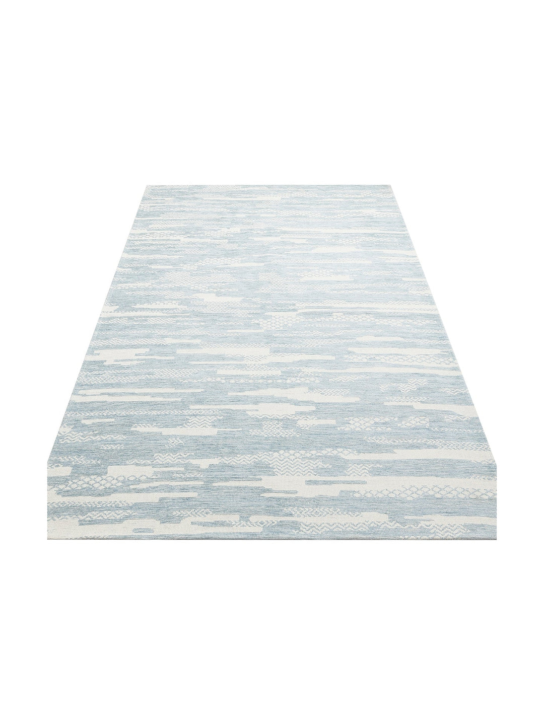 Didim Kaymaz Tabanlı Modern Oturma Odası Salon Koridor Mutfak İnce Dokuma Halı 01 BLUE - Carpetdocia