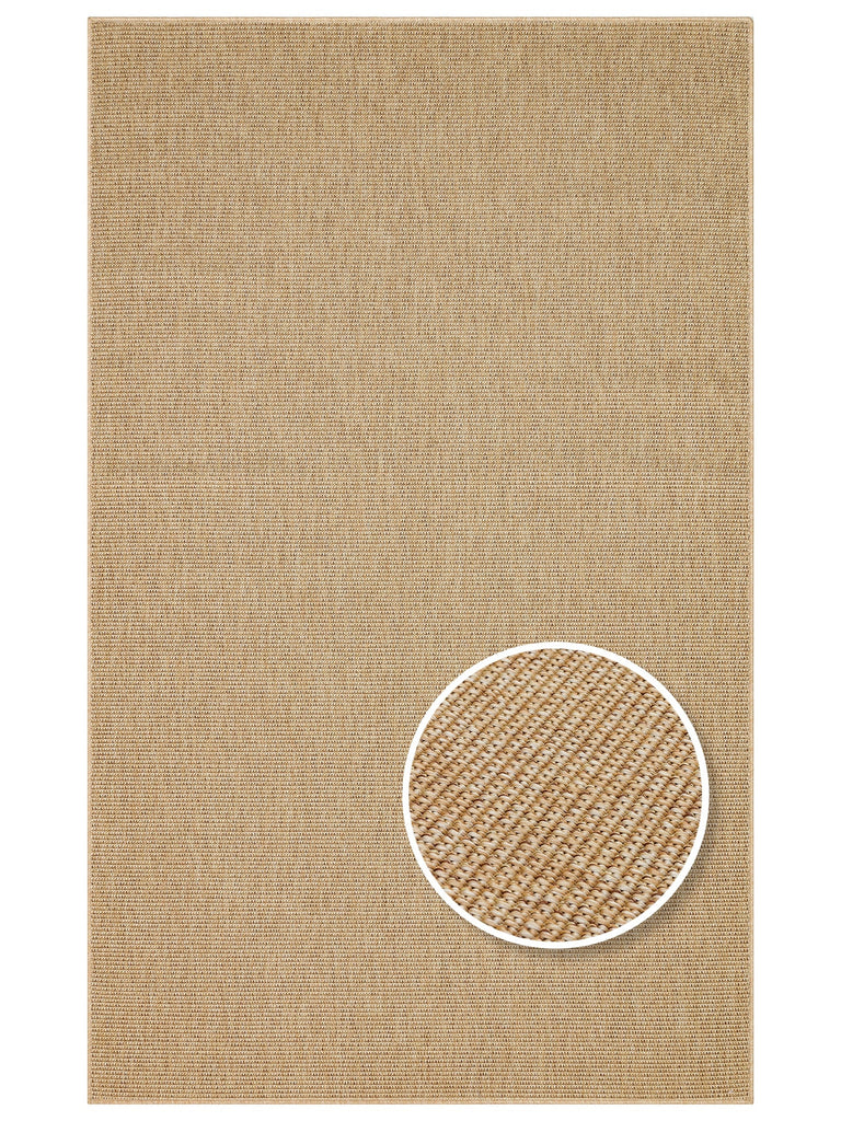 Dream Sisal Appearance Rug 2702 GOLD Suitable for Indoor and Outdoor Use, Easy to Clean 