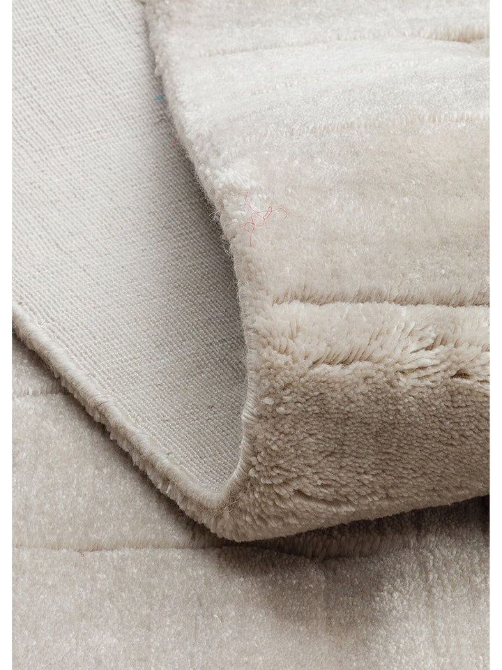 Fluffy Serisi 3D Oyma El Dokuma Salon Oturma Odası Yatak Odası Koridor Antre Modern Halı SILVER - Carpetdocia