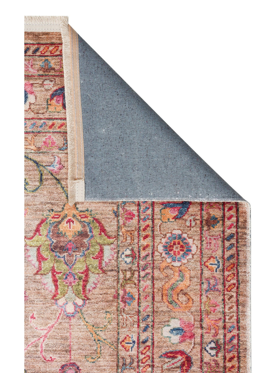 Historic Serisi Kaymaz Antik Desenli Salon Oturma Odası Koridor Mutfak Yıkanabilir Halı 08 BEIGE - Carpetdocia