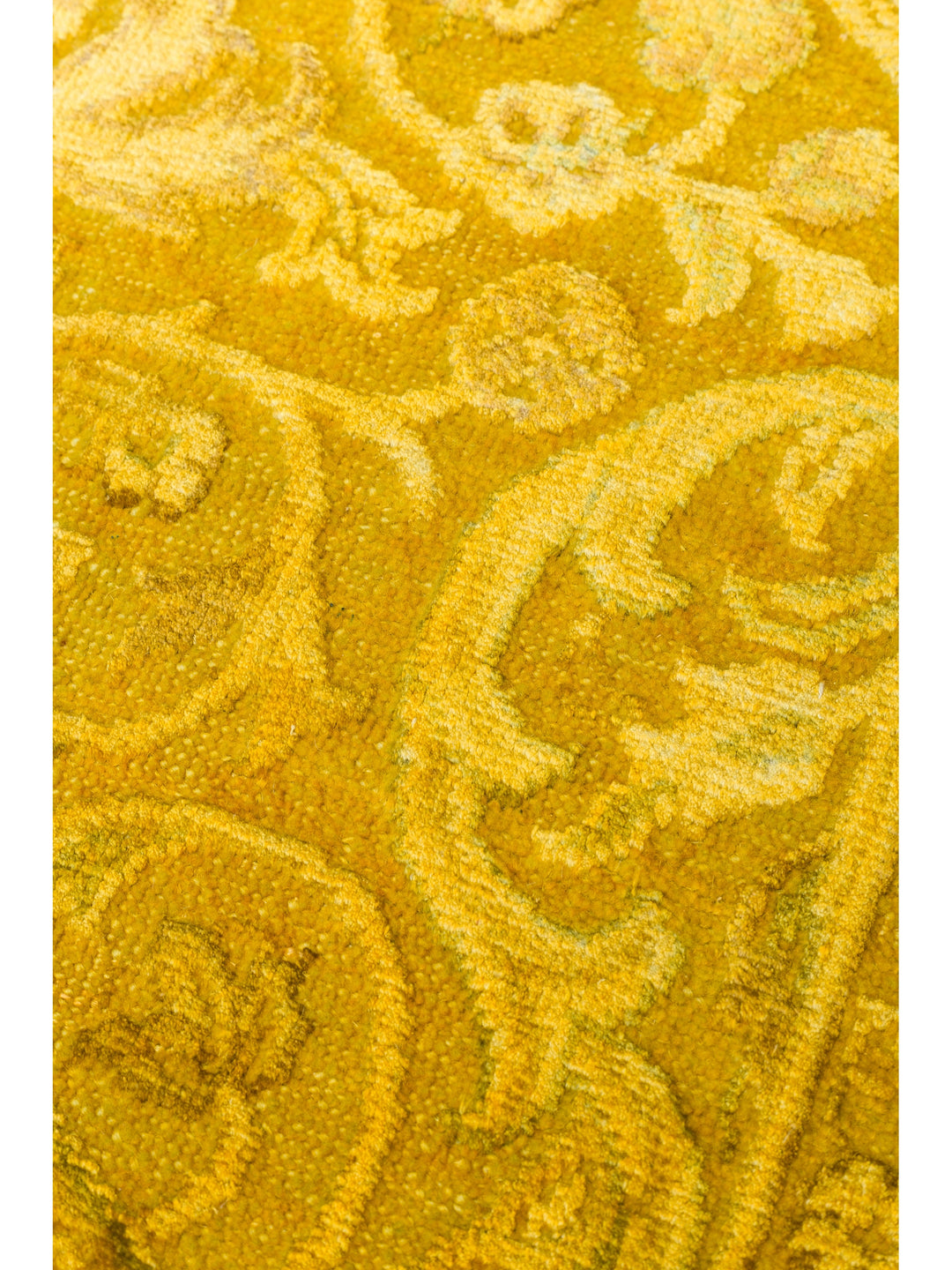 El dokuma Hindistan Jaipur halı Altın Sarı 168x239 cm doku yakın çekim detay
