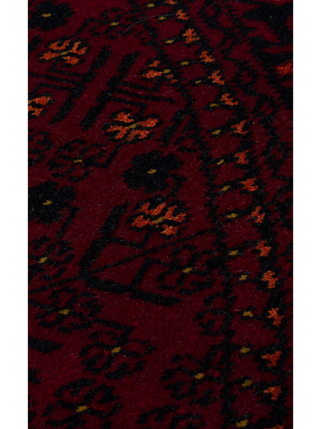 Kabil Afgan Yağcıbedir Desenli El Emeğiyle Özel Tezgahlarda Üretilen Tensel Uşak Halısı 960 RED Q - Carpetdocia