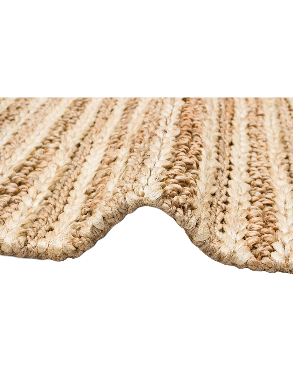 Knit Jüt Farklı Örgü Dokusuna Sahip El Dokuma Naturel Jüt Hasır Halı 1152 NATURAL XW - Carpetdocia