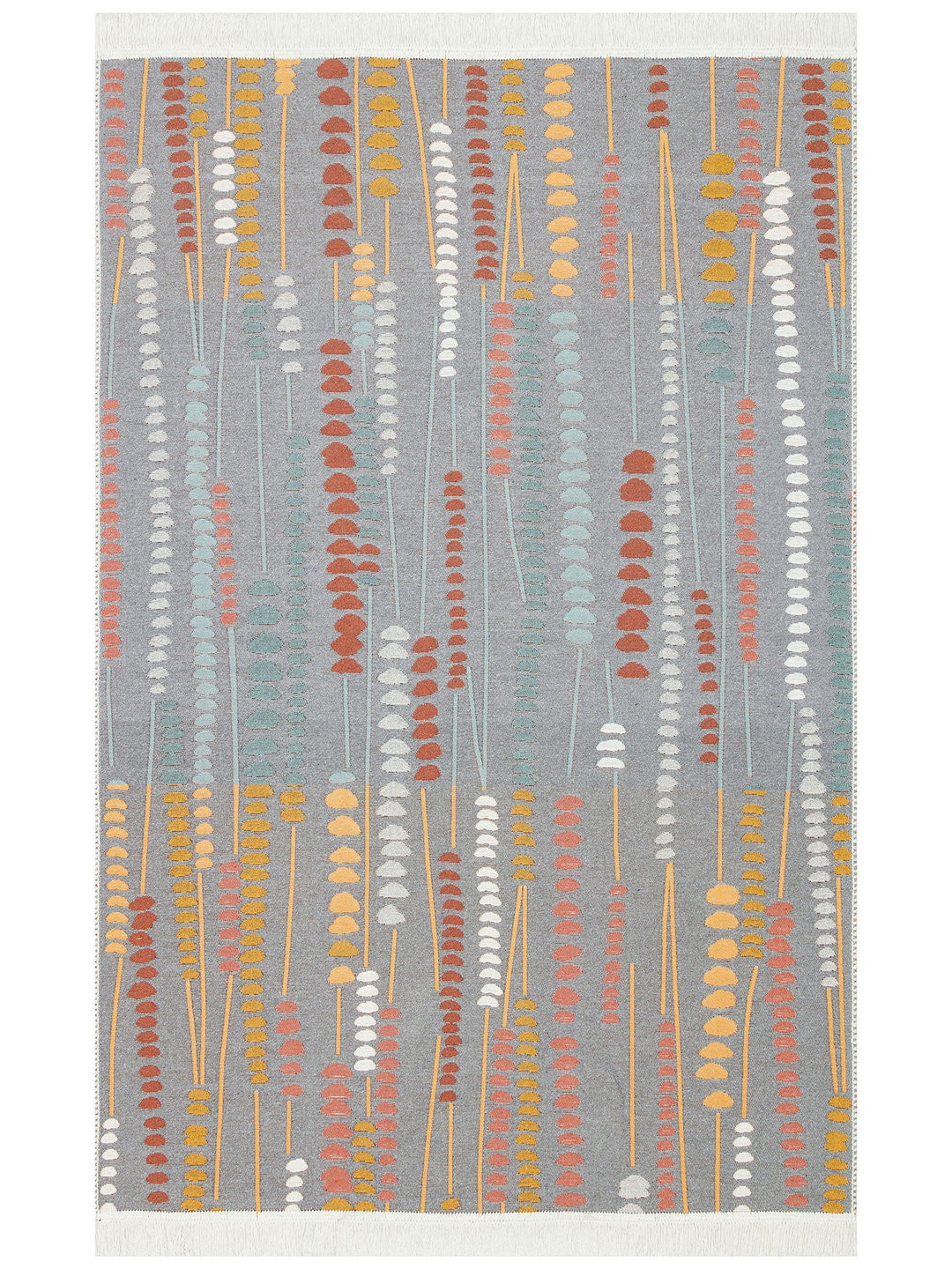 Maya %100 Naturel Pamuk Yıkanabilir Çift Taraflı Oturma Odası Mutfak Koridor Modern Kilim 34 MULTY - Carpetdocia