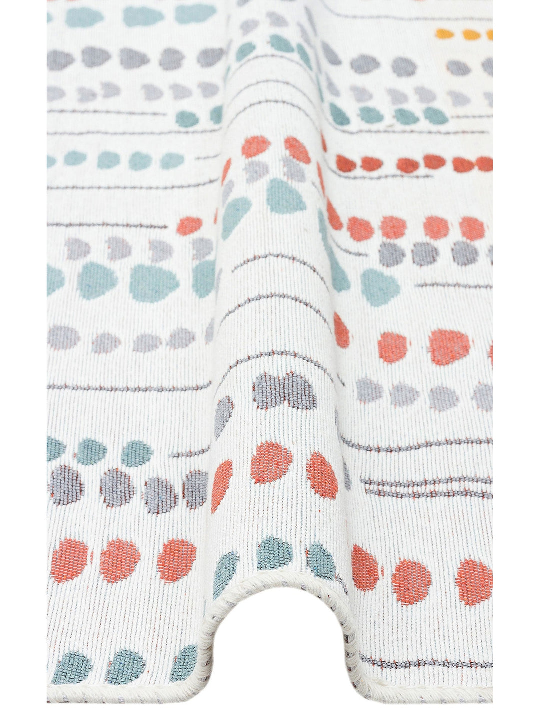 Maya %100 Naturel Pamuk Yıkanabilir Çift Taraflı Oturma Odası Mutfak Koridor Modern Kilim 34 MULTY - Carpetdocia