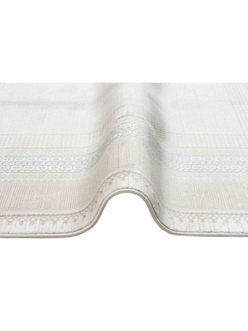 Mumbai Serisi Modern Desenli Yüksek Kalite Sık Dokuma Parlak Salon Halısı 07 CREAM GOLD - Carpetdocia