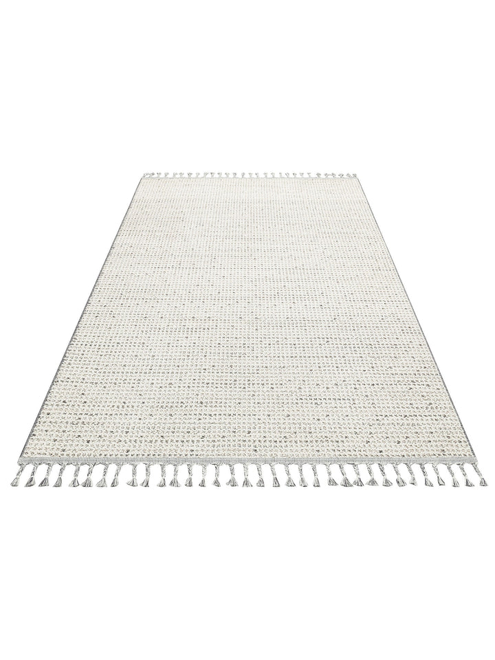 Ole Serisi Hasır Dokuma Oturma Odası Salon Koridor Antre Mutfak Modern İskandinav Halı 13 CREAM GREY - Carpetdocia