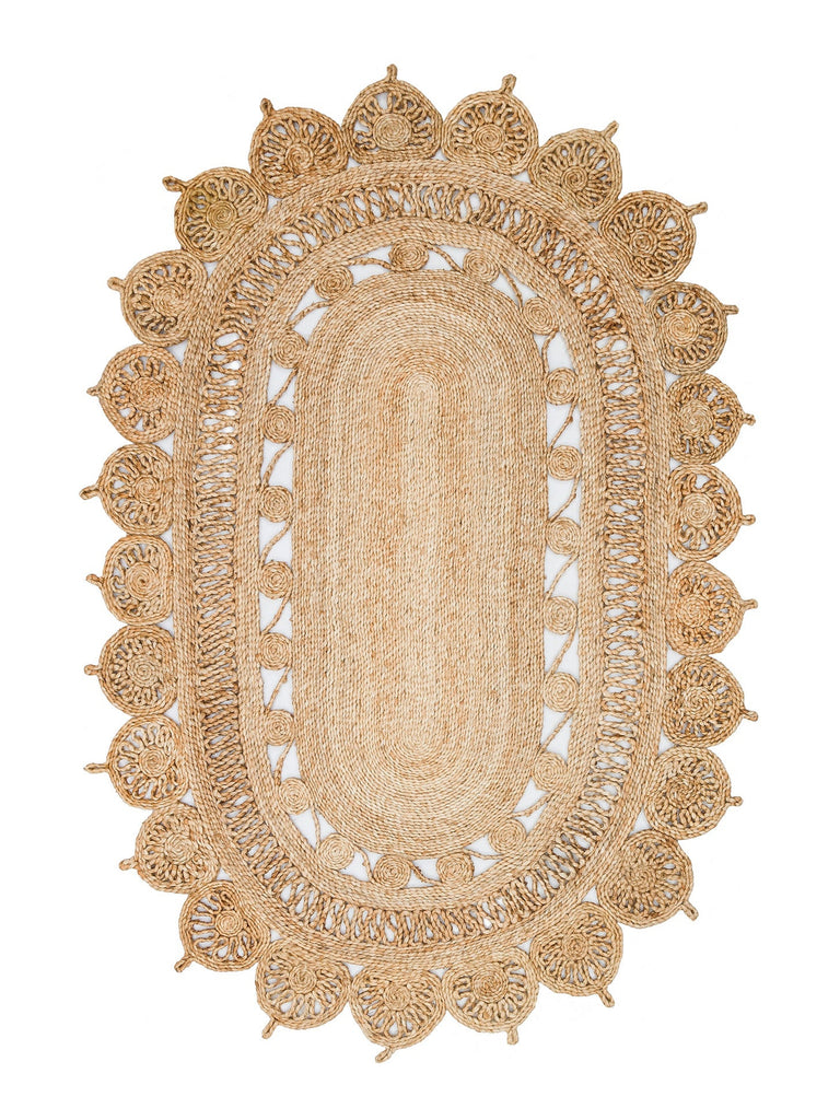 Only Jüt Yuvarlak ve Oval %100 Naturel Oturma Odası Antre Mutfak Balkon El Dokuma Halı CA109NATXW