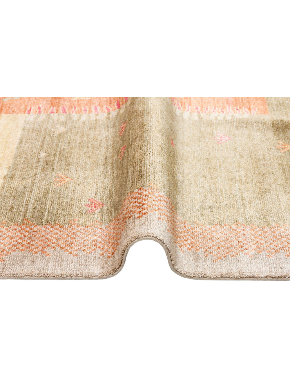 Oushak Carnaval %100 Naturel Kolay Temizlenir El Emeğiyle Üretilen Tensel Modern Uşak Halısı 07 BEIG - Carpetdocia