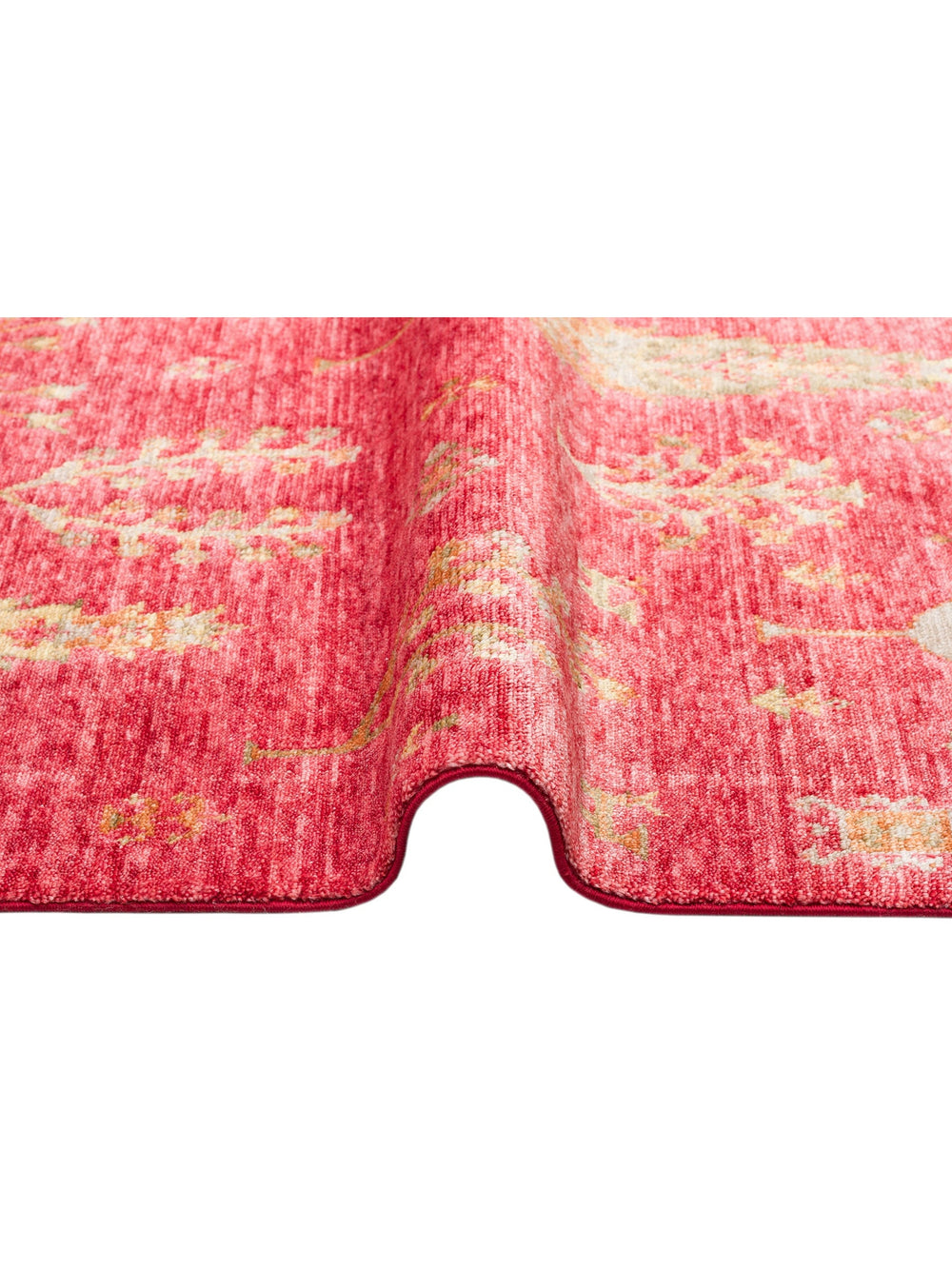 Oushak Carnaval %100 Naturel Kolay Temizlenir El Emeğiyle Üretilen Tensel Modern Uşak Halısı 08 RED - Carpetdocia