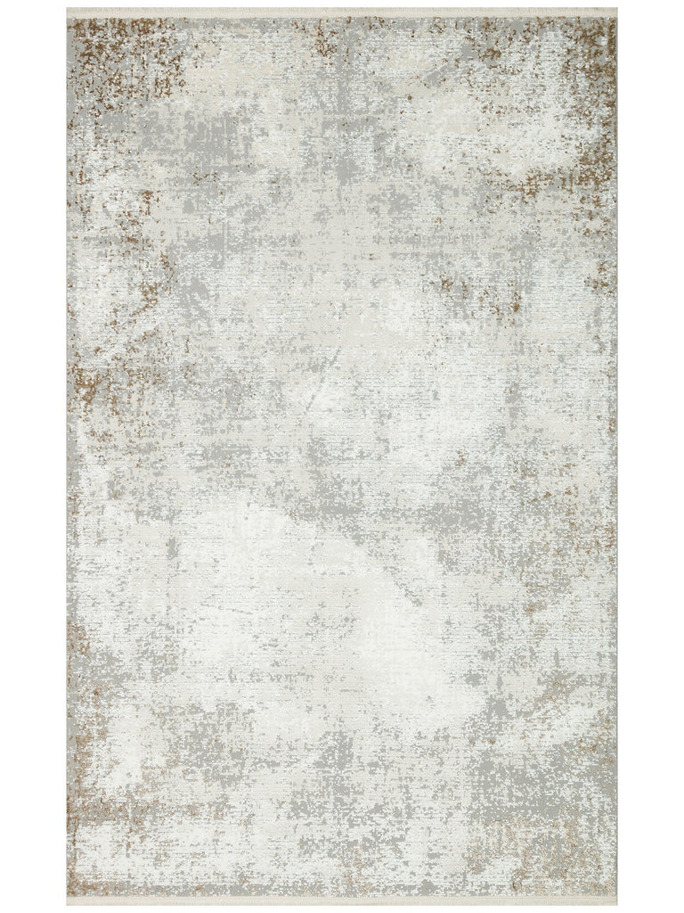 Pasific Serisi Eskitme Desenli Salon Oturma Odası Koridor Antre Modern Halı 05 GREY BEIGE XW