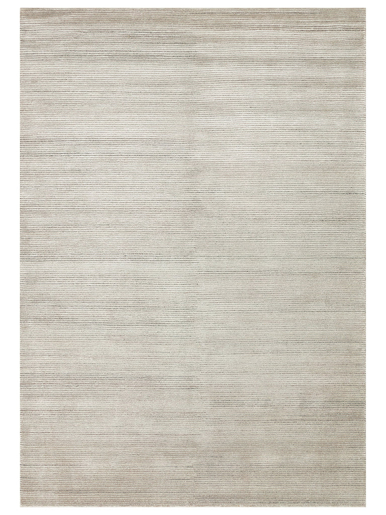 Portofino Series 100% Natural Viscose Wool Cotton Hand Woven Modern Living Room Sitting Room Carpet SILVER