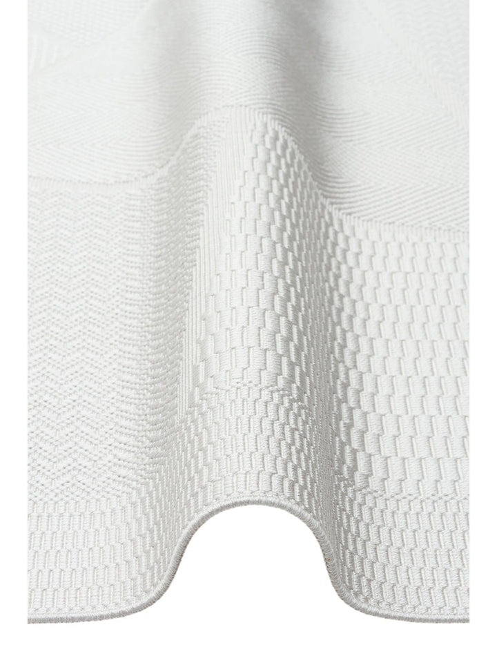 Resort Katlanabilir ve Yıkanabilir Şık Desenlere Sahip Düz Dokuma İnce Halı LUX 01 GREY - Carpetdocia