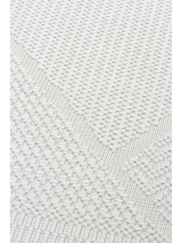 Resort Katlanabilir ve Yıkanabilir Şık Desenlere Sahip Düz Dokuma İnce Halı LUX 01 GREY - Carpetdocia