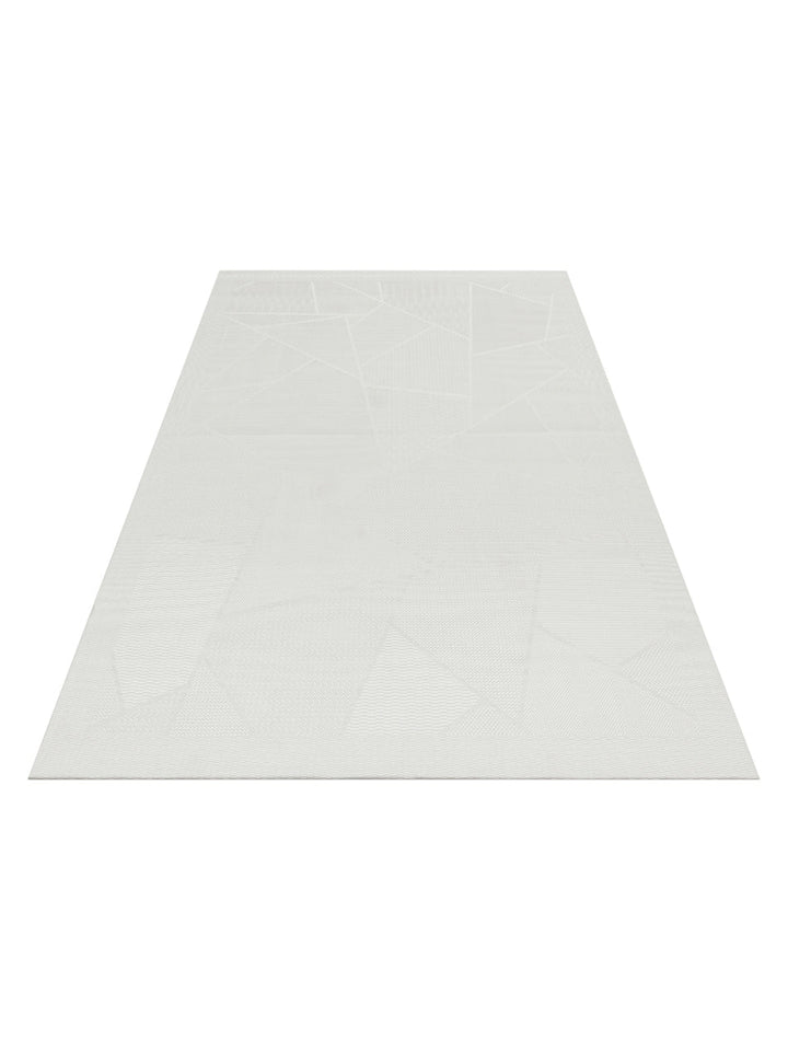 Resort Katlanabilir ve Yıkanabilir Şık Desenlere Sahip Düz Dokuma İnce Halı LUX 01 GREY - Carpetdocia