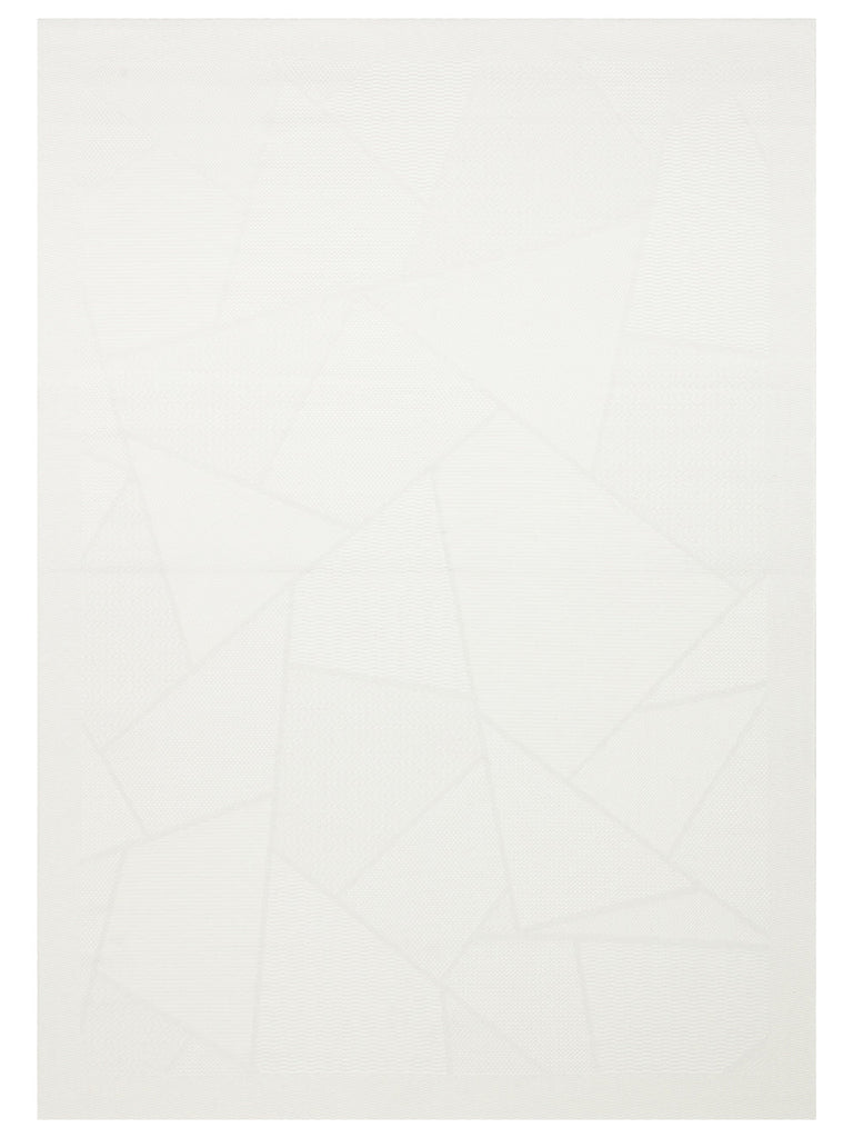 Resort Foldable and Washable Flat Woven Thin Carpet with Stylish Patterns LUX 01 WHITE