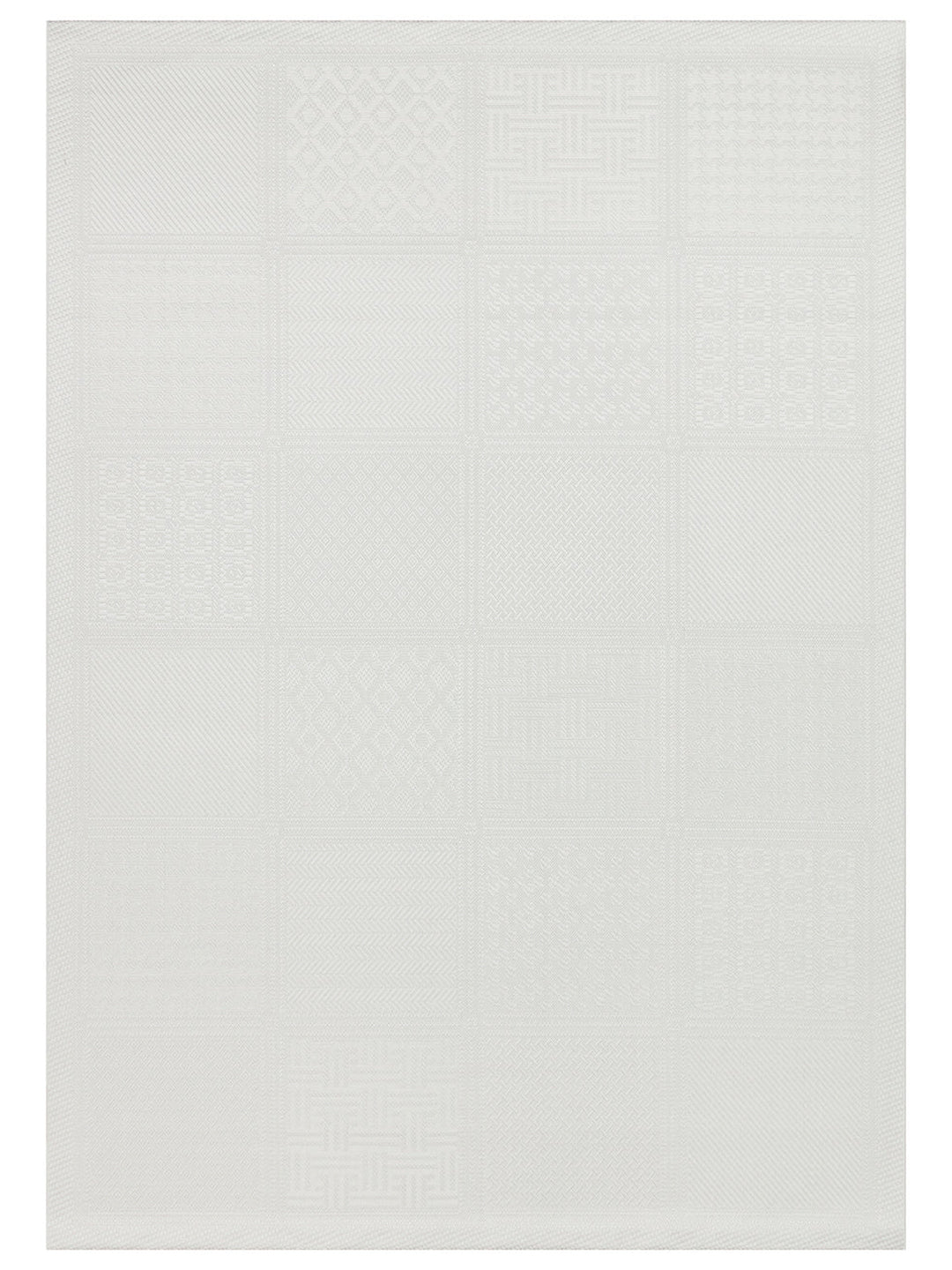 Resort Katlanabilir ve Yıkanabilir Şık Desenlere Sahip Düz Dokuma İnce Halı LUX 02 GREY - Carpetdocia
