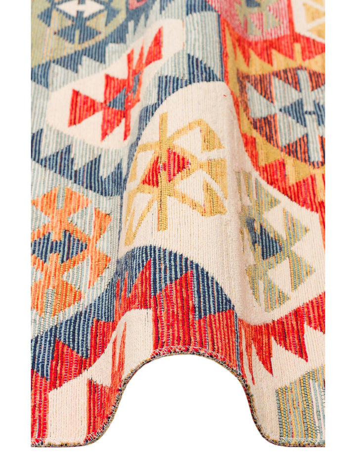 Rota Yıkanabilir, Çift Taraflı Kullanıma Uygun Yumuşak Tuşeli Otantik Kilim 01 MULTY - Carpetdocia