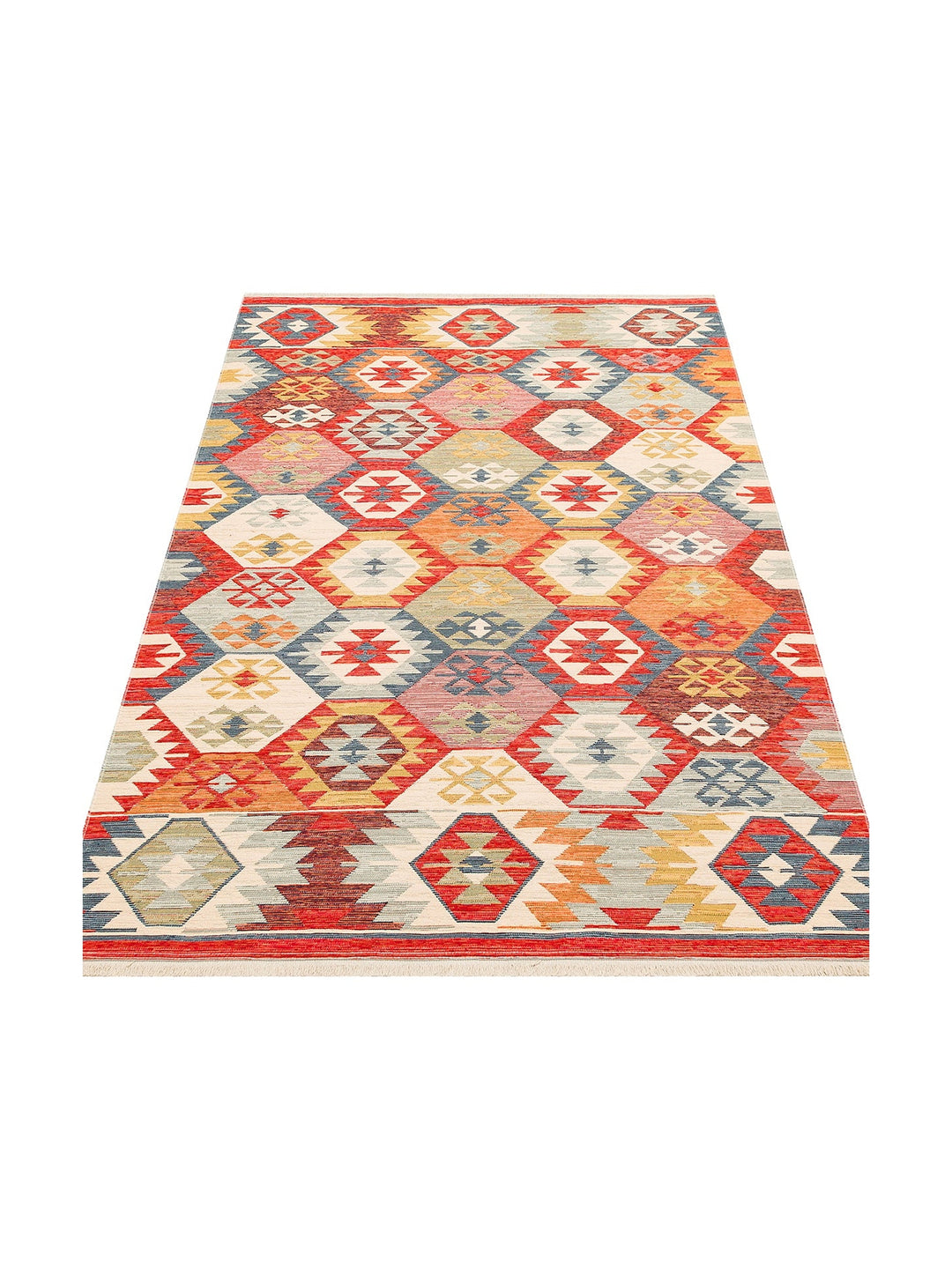Rota Yıkanabilir, Çift Taraflı Kullanıma Uygun Yumuşak Tuşeli Otantik Kilim 01 MULTY - Carpetdocia