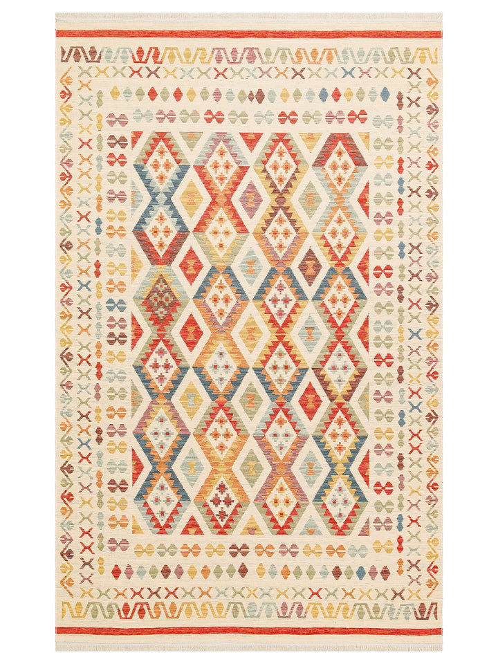 Rota Yıkanabilir, Çift Taraflı Kullanıma Uygun Yumuşak Tuşeli Otantik Kilim 08 LIGHT MULTY - Carpetdocia