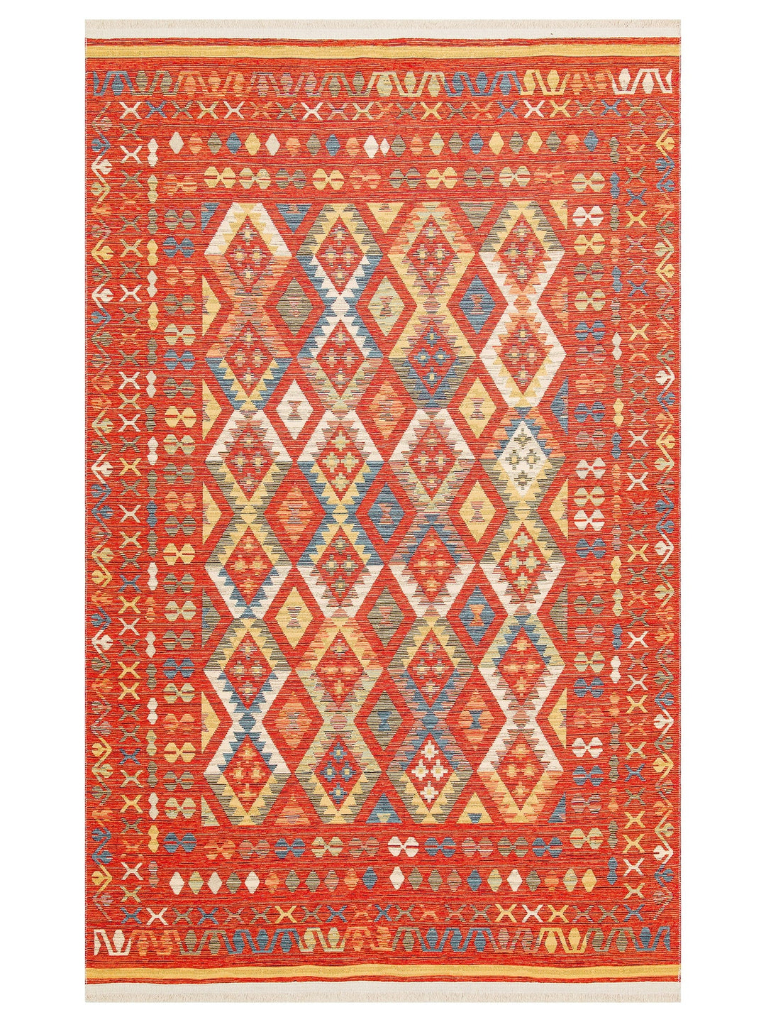 Rota Yıkanabilir, Çift Taraflı Kullanıma Uygun Yumuşak Tuşeli Otantik Kilim 08 LIGHT MULTY - Carpetdocia