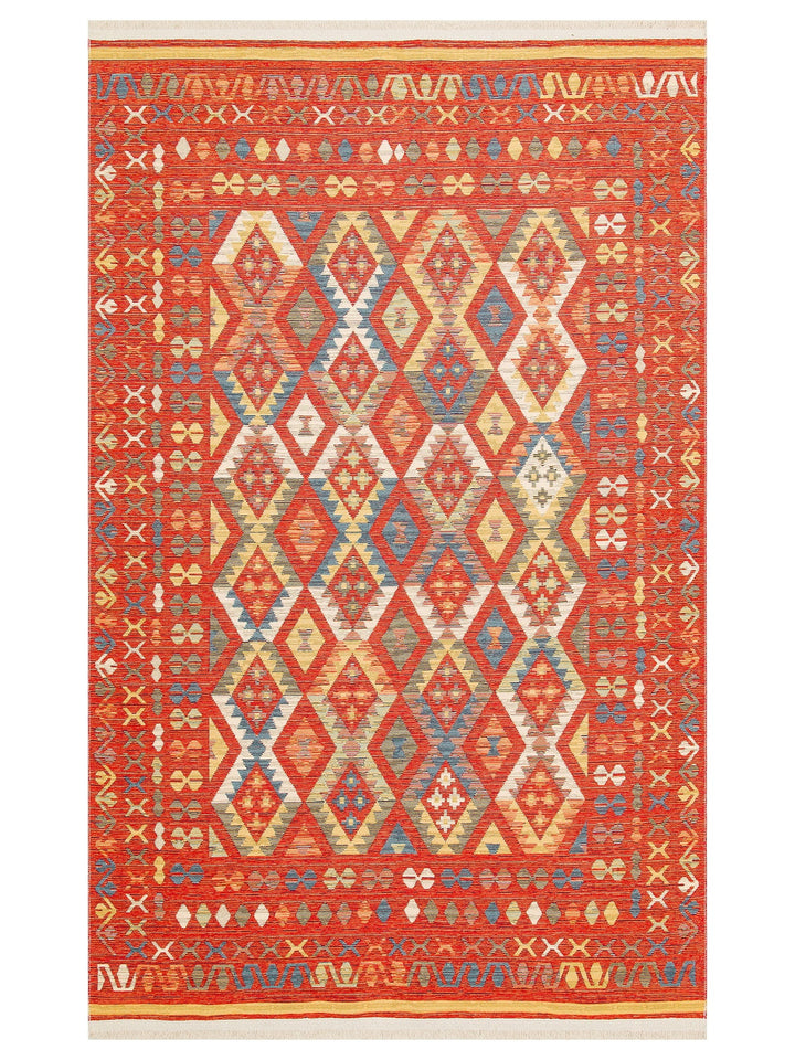 Rota Yıkanabilir, Çift Taraflı Kullanıma Uygun Yumuşak Tuşeli Otantik Kilim 08 LIGHT MULTY - Carpetdocia
