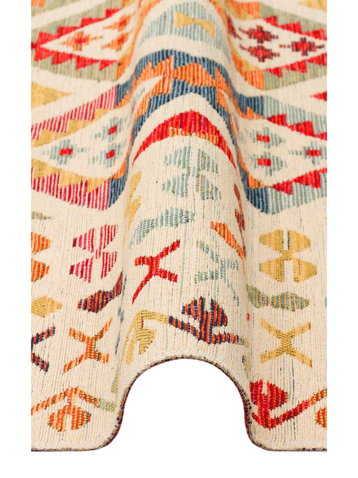 Rota Yıkanabilir, Çift Taraflı Kullanıma Uygun Yumuşak Tuşeli Otantik Kilim 08 LIGHT MULTY - Carpetdocia