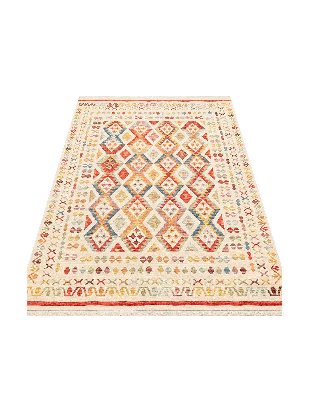 Rota Yıkanabilir, Çift Taraflı Kullanıma Uygun Yumuşak Tuşeli Otantik Kilim 08 LIGHT MULTY - Carpetdocia
