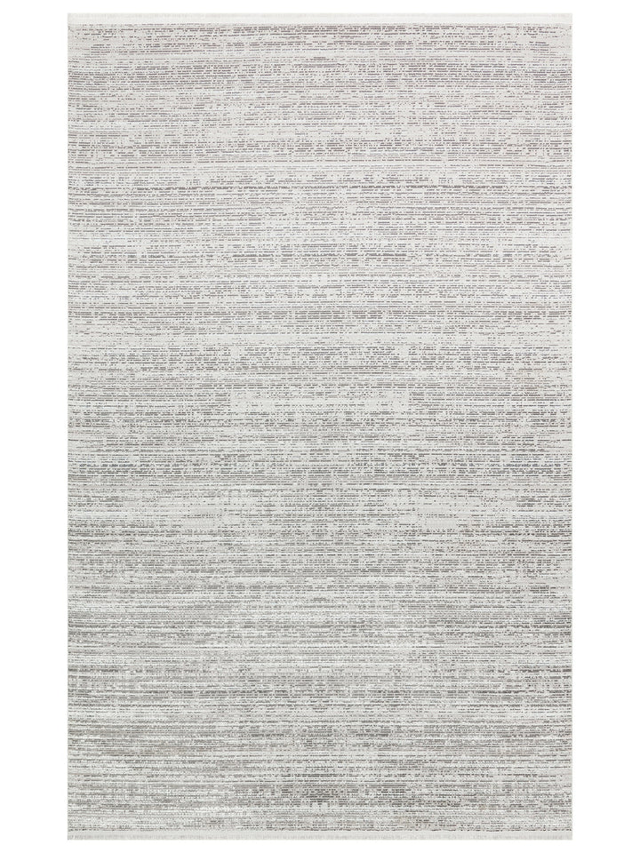 Smooth Yıkanabilir Kaymaz Parlak Oturma Odası Salon Koridor İnce Dokuma Modern Halı 101 D.GREY XW - Carpetdocia