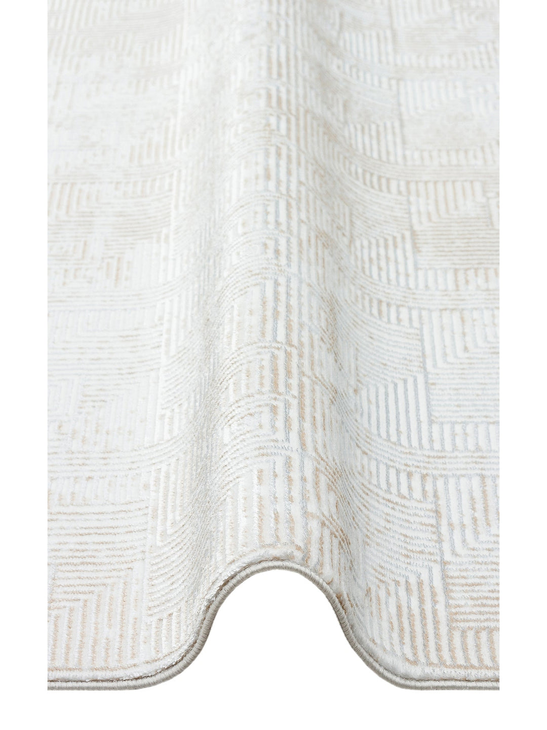 Smooth Yıkanabilir Kaymaz Parlak Oturma Odası Salon Koridor İnce Dokuma Modern Halı 109 CREAM BEIGE - Carpetdocia