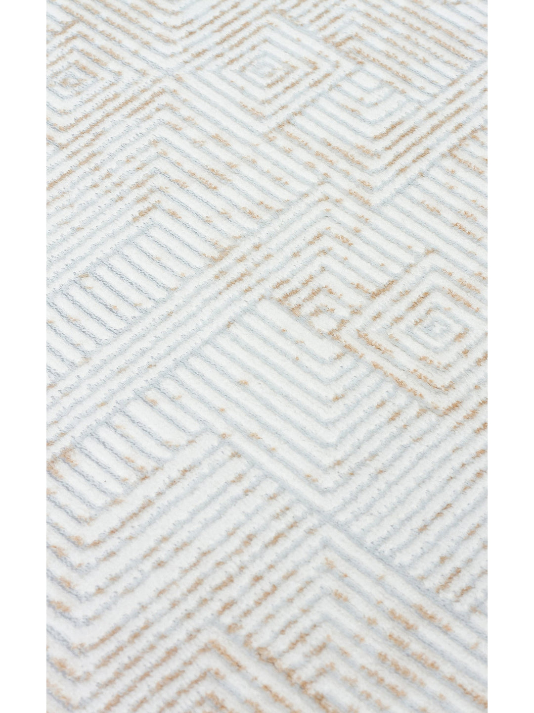 Smooth Yıkanabilir Kaymaz Parlak Oturma Odası Salon Koridor İnce Dokuma Modern Halı 109 CREAM BEIGE - Carpetdocia