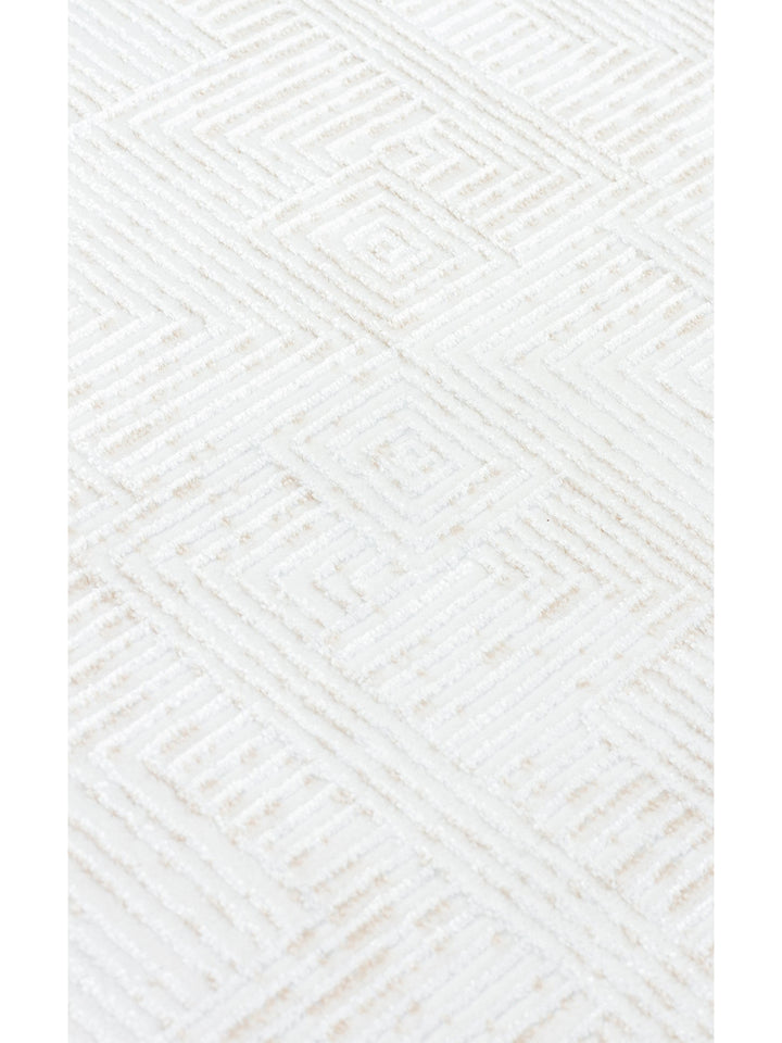 Smooth Yıkanabilir Kaymaz Parlak Oturma Odası Salon Koridor İnce Dokuma Modern Halı 109 CREAM BEIGE - Carpetdocia