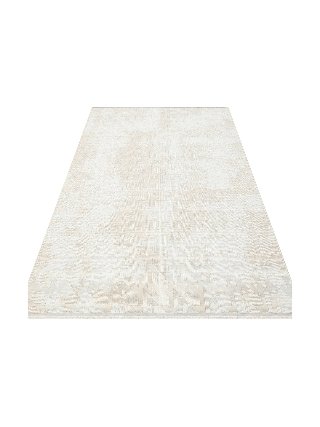 Smooth Yıkanabilir Kaymaz Parlak Oturma Odası Salon Koridor İnce Dokuma Modern Halı 109 CREAM BEIGE - Carpetdocia