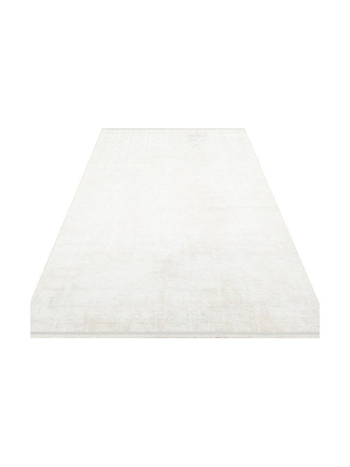 Smooth Yıkanabilir Kaymaz Parlak Oturma Odası Salon Koridor İnce Dokuma Modern Halı 109 CREAM BEIGE - Carpetdocia