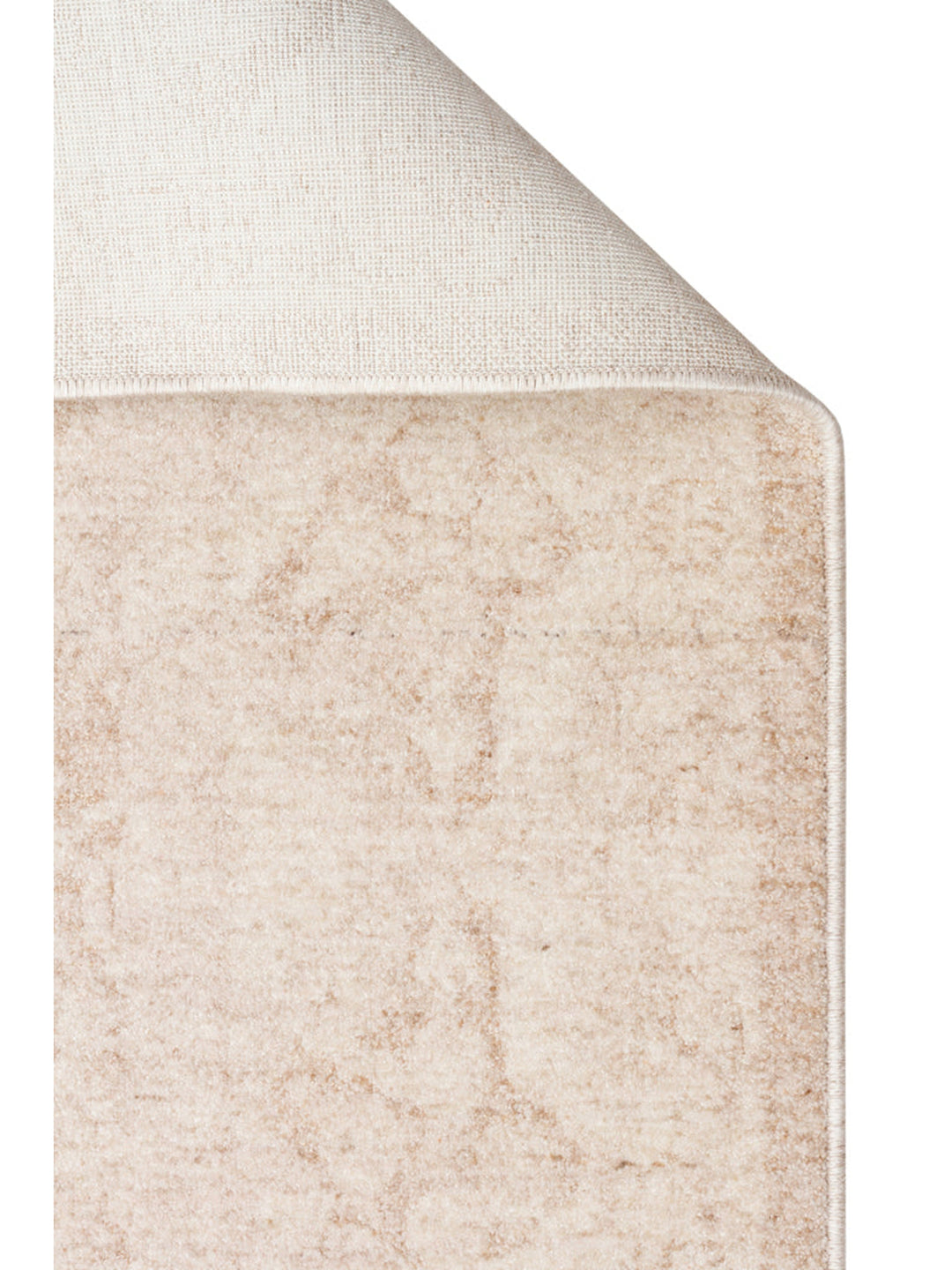 Tebriz Serisi Vintage Eskitme Desenli Modern Yumuşak Dokulu Halı 01 CREAM