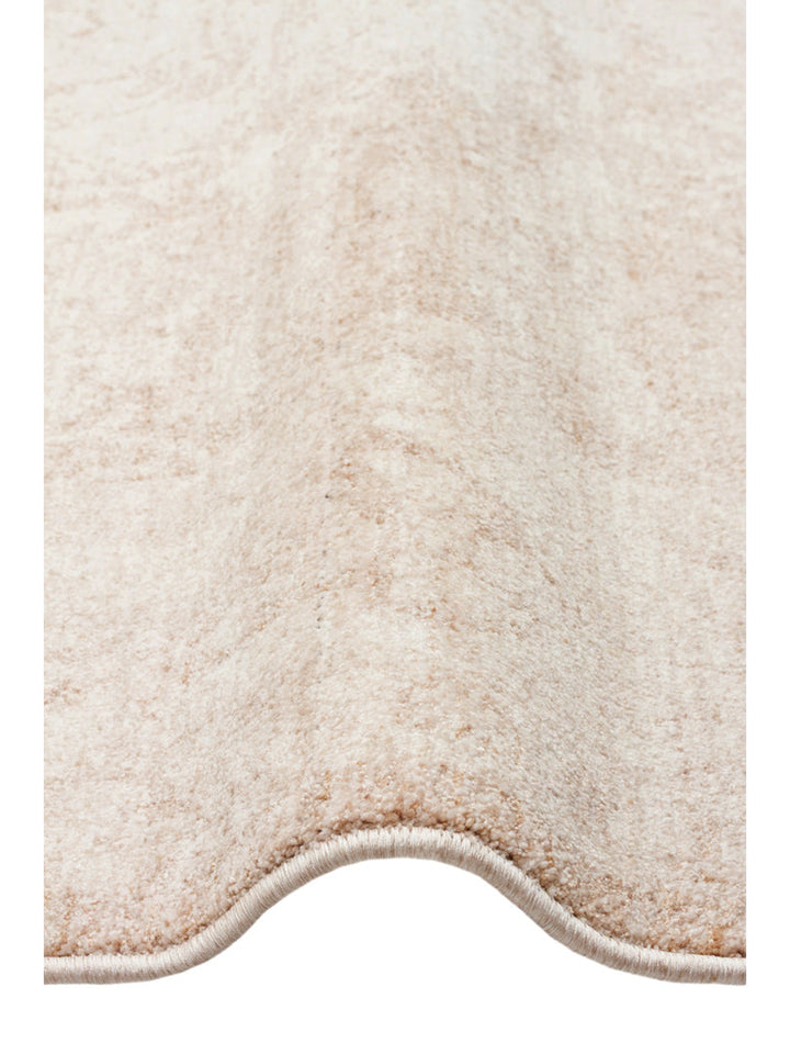 Tebriz Serisi Vintage Eskitme Desenli Modern Yumuşak Dokulu Halı 01 CREAM