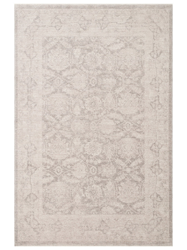 Tebriz Serisi Vintage Eskitme Desenli Modern Yumuşak Dokulu Halı 01 GREY