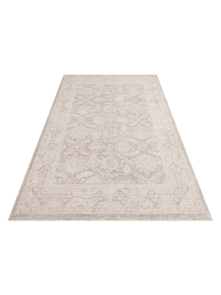 Tebriz Serisi Vintage Eskitme Desenli Modern Yumuşak Dokulu Halı 01 GREY
