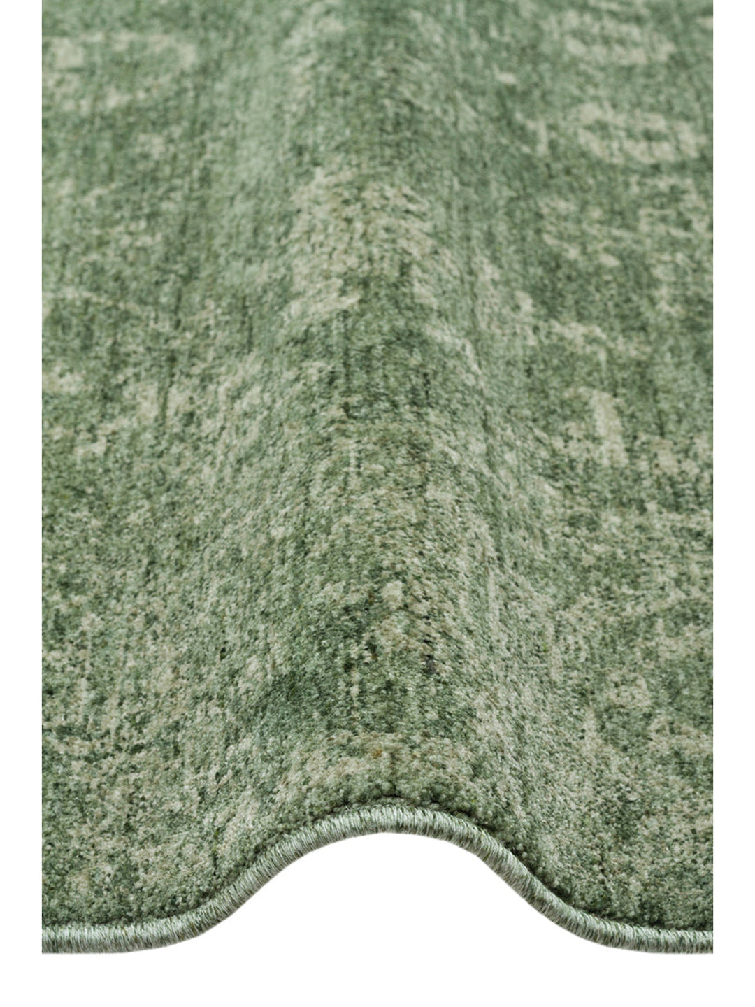 Tebriz Serisi Vintage Eskitme Desenli Modern Yumuşak Dokulu Halı 02 GREEN