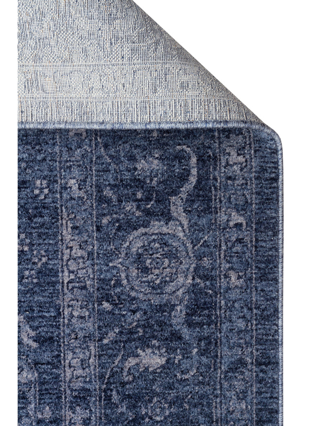 Tebriz Serisi Vintage Eskitme Desenli Modern Yumuşak Dokulu Halı 03 NAVY