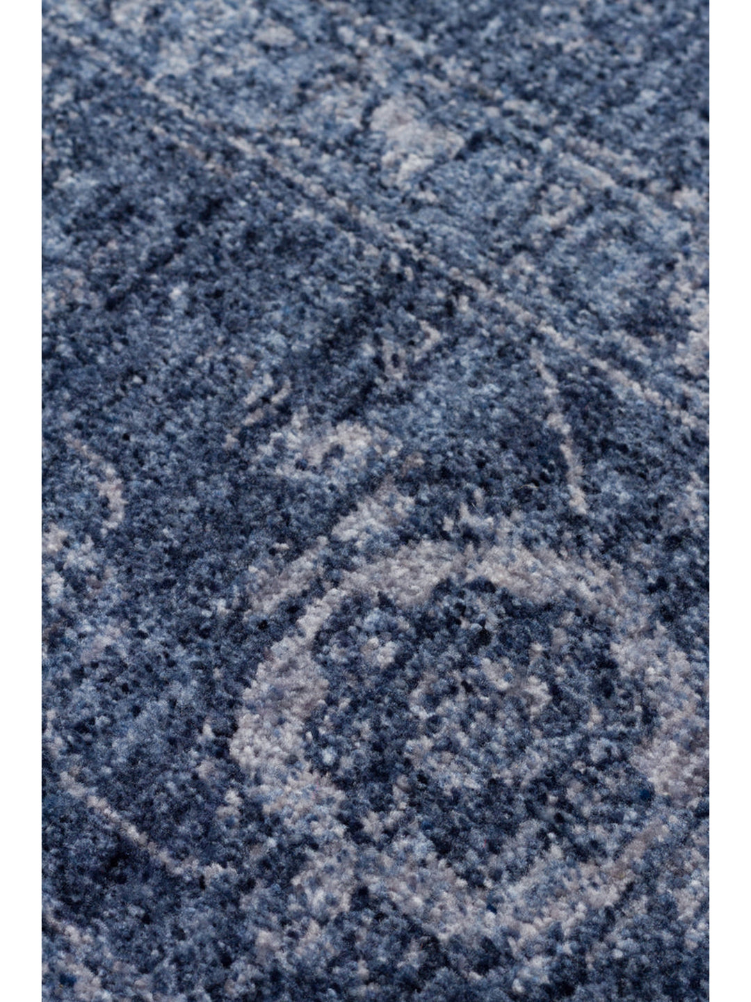 Tebriz Serisi Vintage Eskitme Desenli Modern Yumuşak Dokulu Halı 03 NAVY