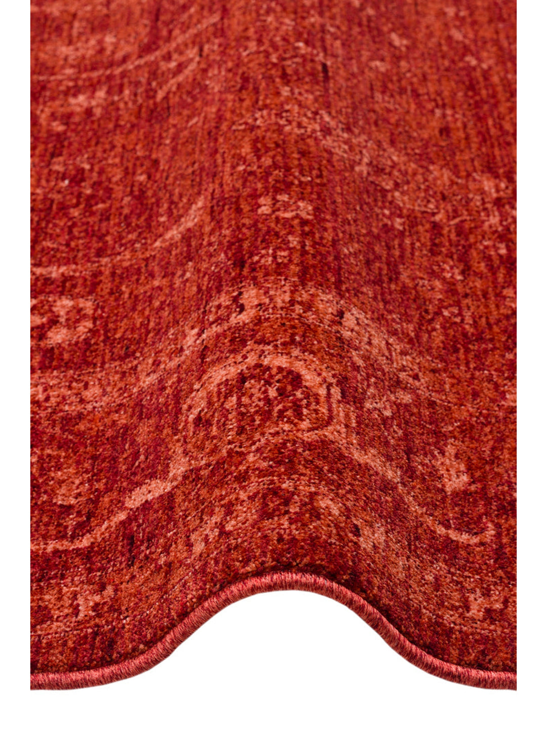 Tebriz Serisi Vintage Eskitme Desenli Modern Yumuşak Dokulu Halı 03 RED