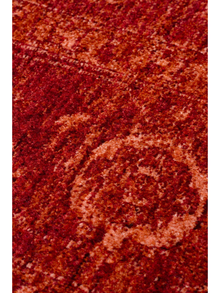 Tebriz Serisi Vintage Eskitme Desenli Modern Yumuşak Dokulu Halı 03 RED